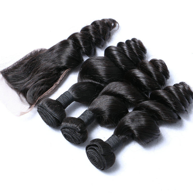 Wholesale 100% Natural Human Hair Price List Loose Wave Unprocessed Raw Indian Temple Hair YL162